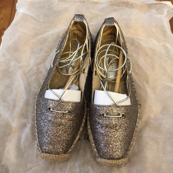 Zara Lace up sparkle espadrilles. - Picture 2 of 5